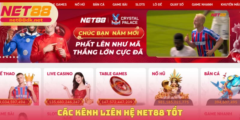 Các kênh liên hệ NET88 tốt